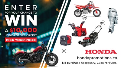 Enter here for a chance to win a $10,000 Honda Store Credit