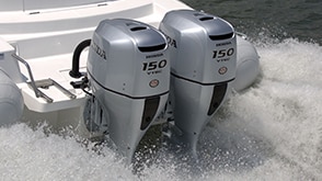  A Honda outboard unit
